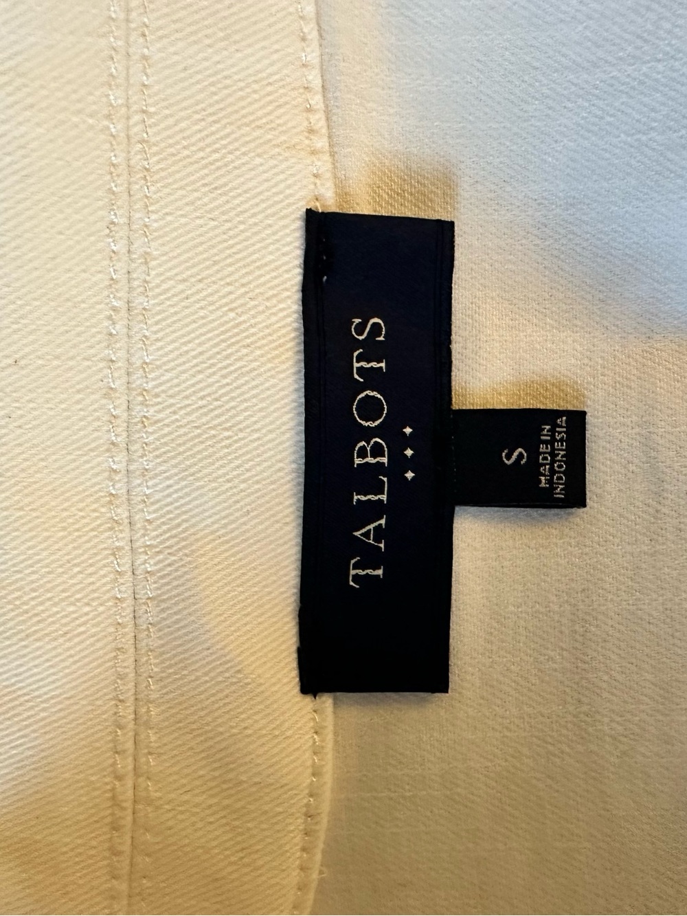 Talbots Off-White Denim Jacket with Button Front - Picture 5 of 5